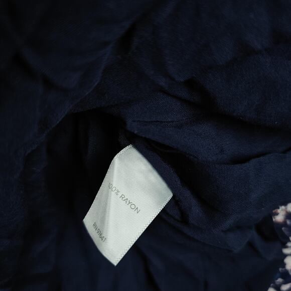 J Jill Dress Womens Medium Ditzy Floral 3/4 Sleeve Maxi Boho Tiered Coastal - Picture 5 of 7